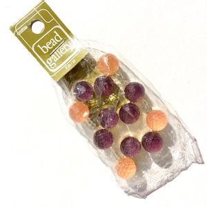 🦋 Halcraft Bead Gallery 96215 purple orange faceted round resin large beads